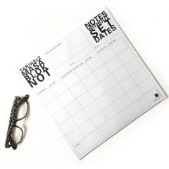 Masa Bloknotu Tarihsiz ve Siyah