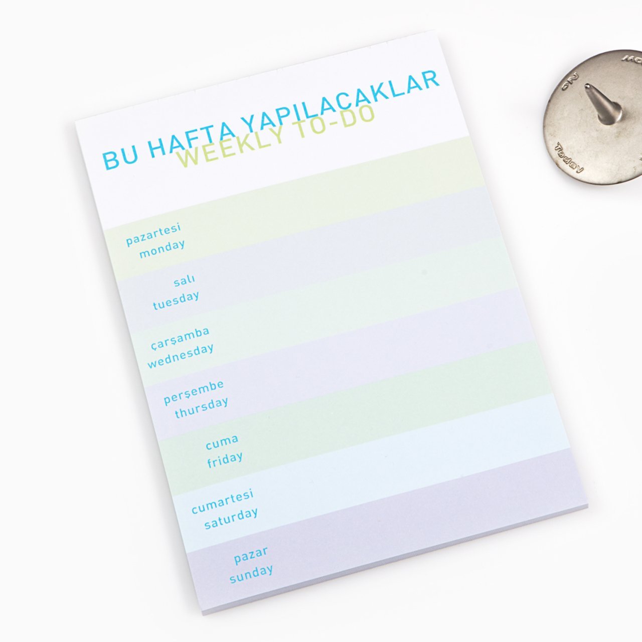 Haftalık İşler Bloknotu Mavi