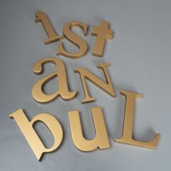 İstanbul Heykel Harfler Altın