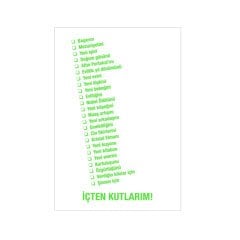 100 Sebep Kartpostal - İçten Kutlarım!