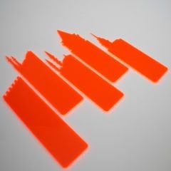 İstanbul Silueti Kitap Ayracı - Turuncu Şeffaf