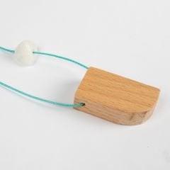 Turkuaz İpek İpli ''Tahtaya Vur'' Kolye 5