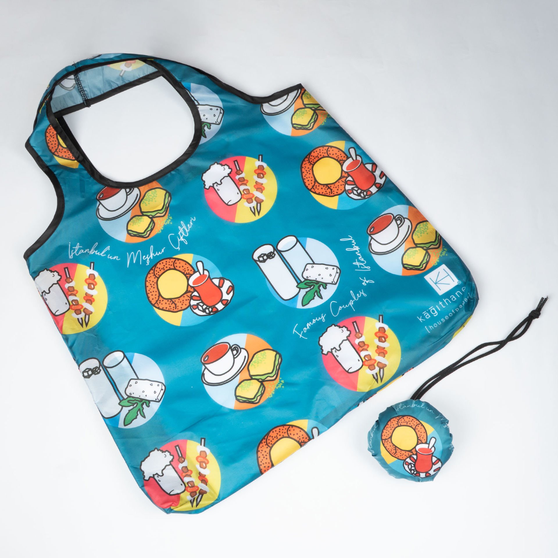 Katlanır Alışveriş Çantası Meşhur Lezzet Çiftleri