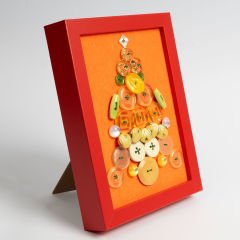 Sarı Turuncu Düğmeler Yılbaşı Ağacı