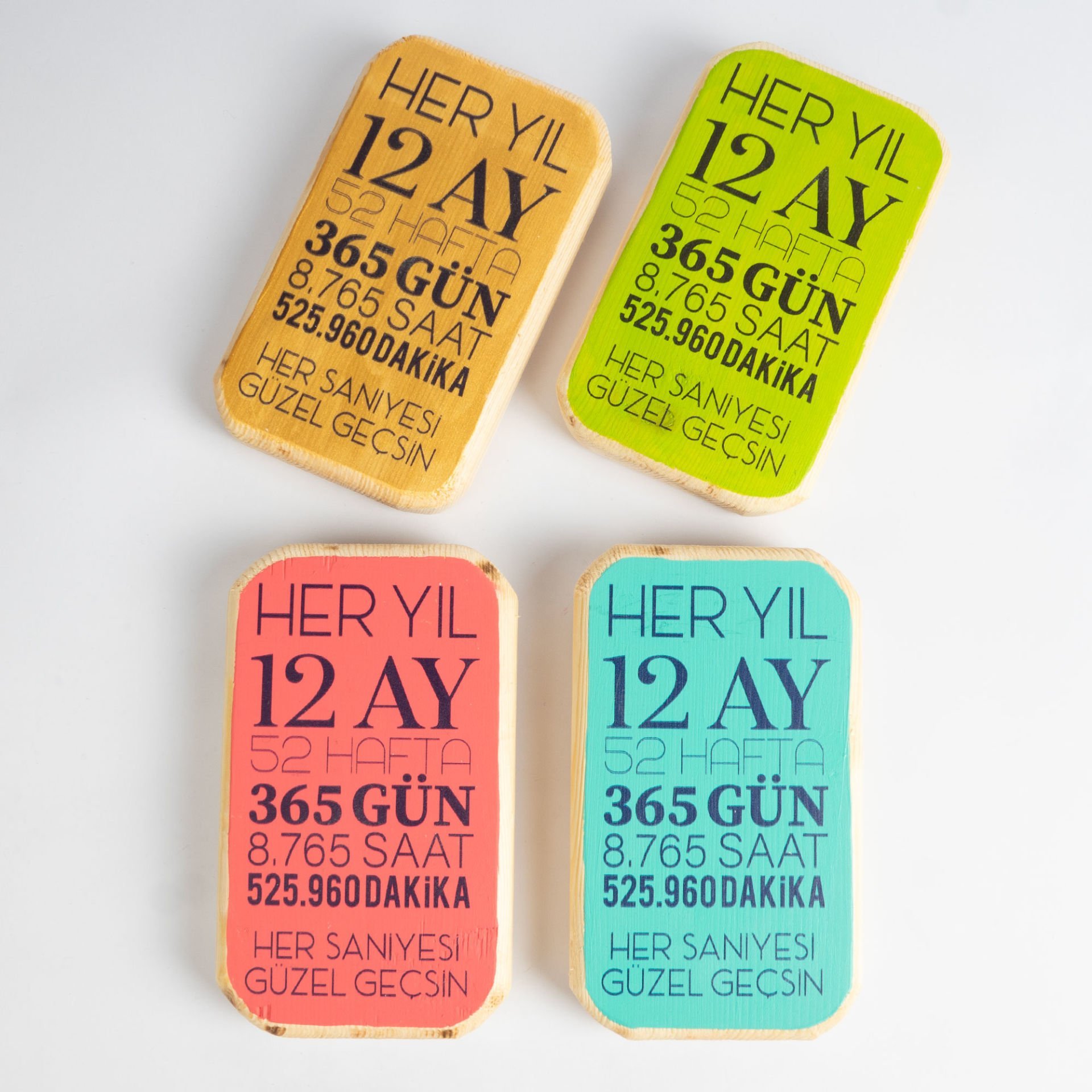 Her Saniyesi Güzel Geçsin Ahşap Pano