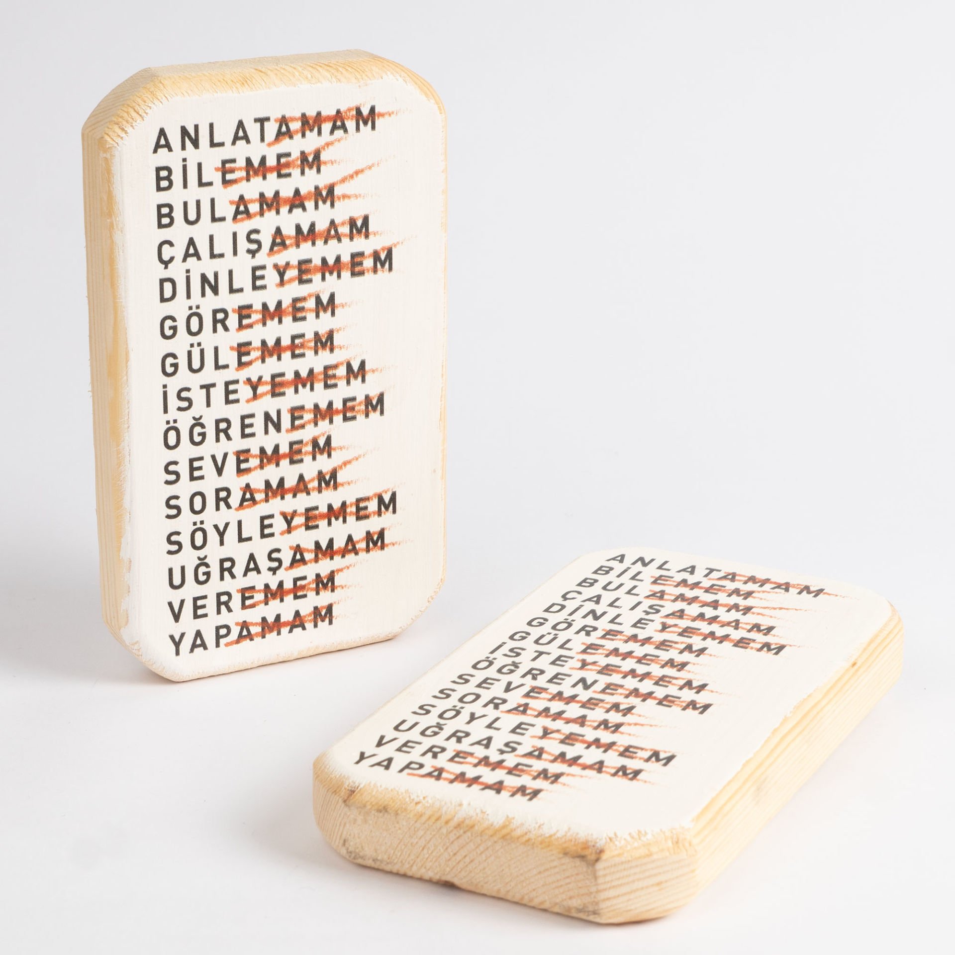 Motivasyon Ahşap Pano Beyaz