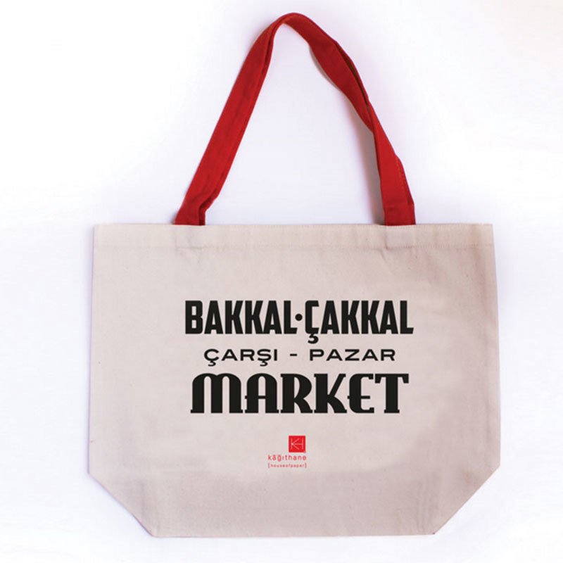 Kırmızı Saplı Omuz Çantası - Market