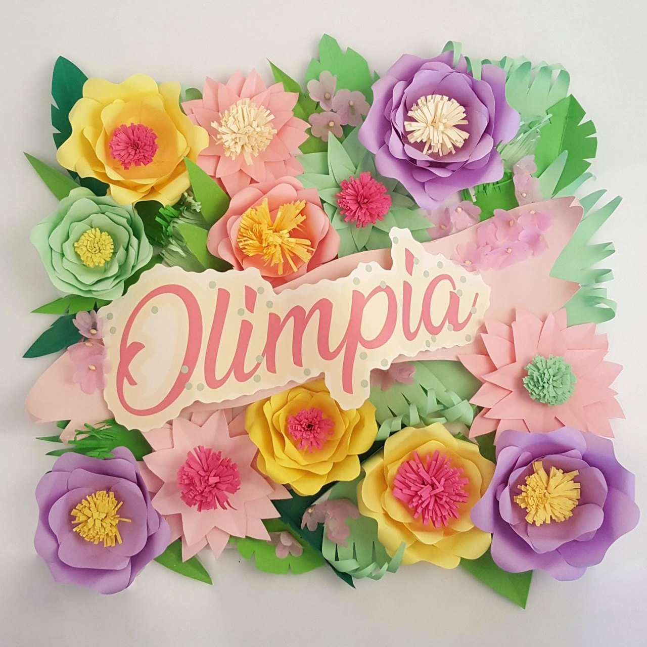 Pastel Renk Çiçekli Bebek Kapı Süsü